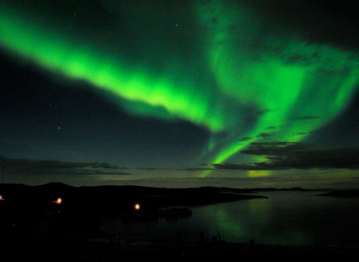 Green lights of the Southern Aurora above Davis.
