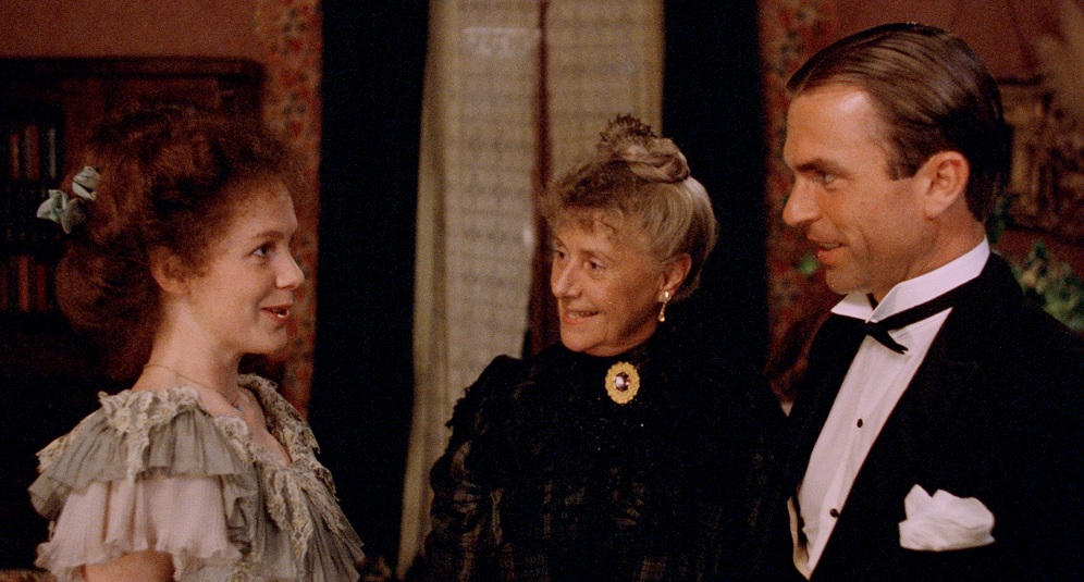 My Brilliant Career film still with Judy Davis, Sam Neil and Aileen Britton