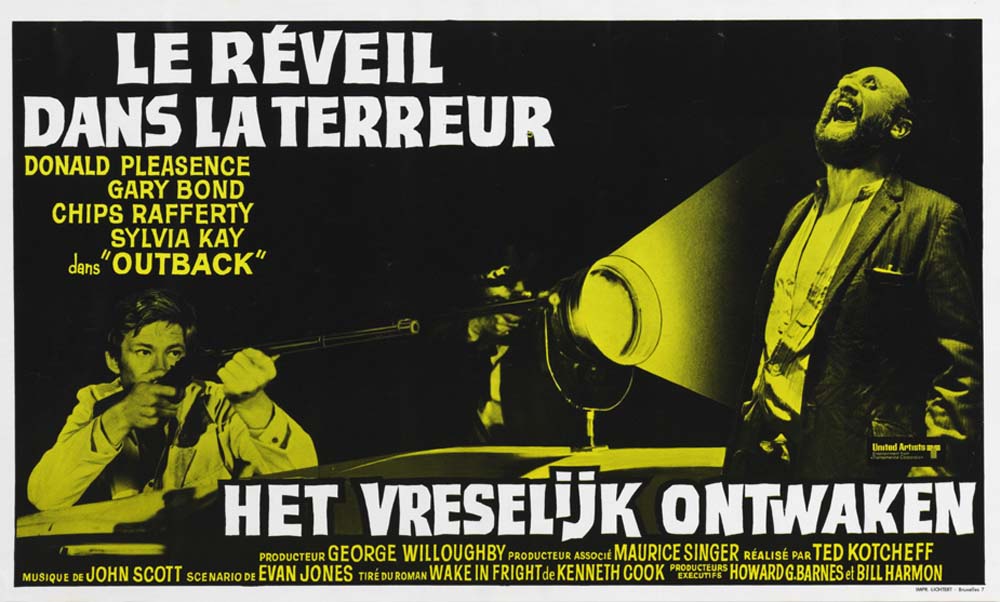Black, white and yellow poster with French title 