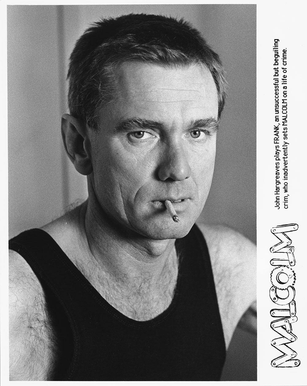 John Hargreaves as the criminal, Frank, in Malcolm NFSA