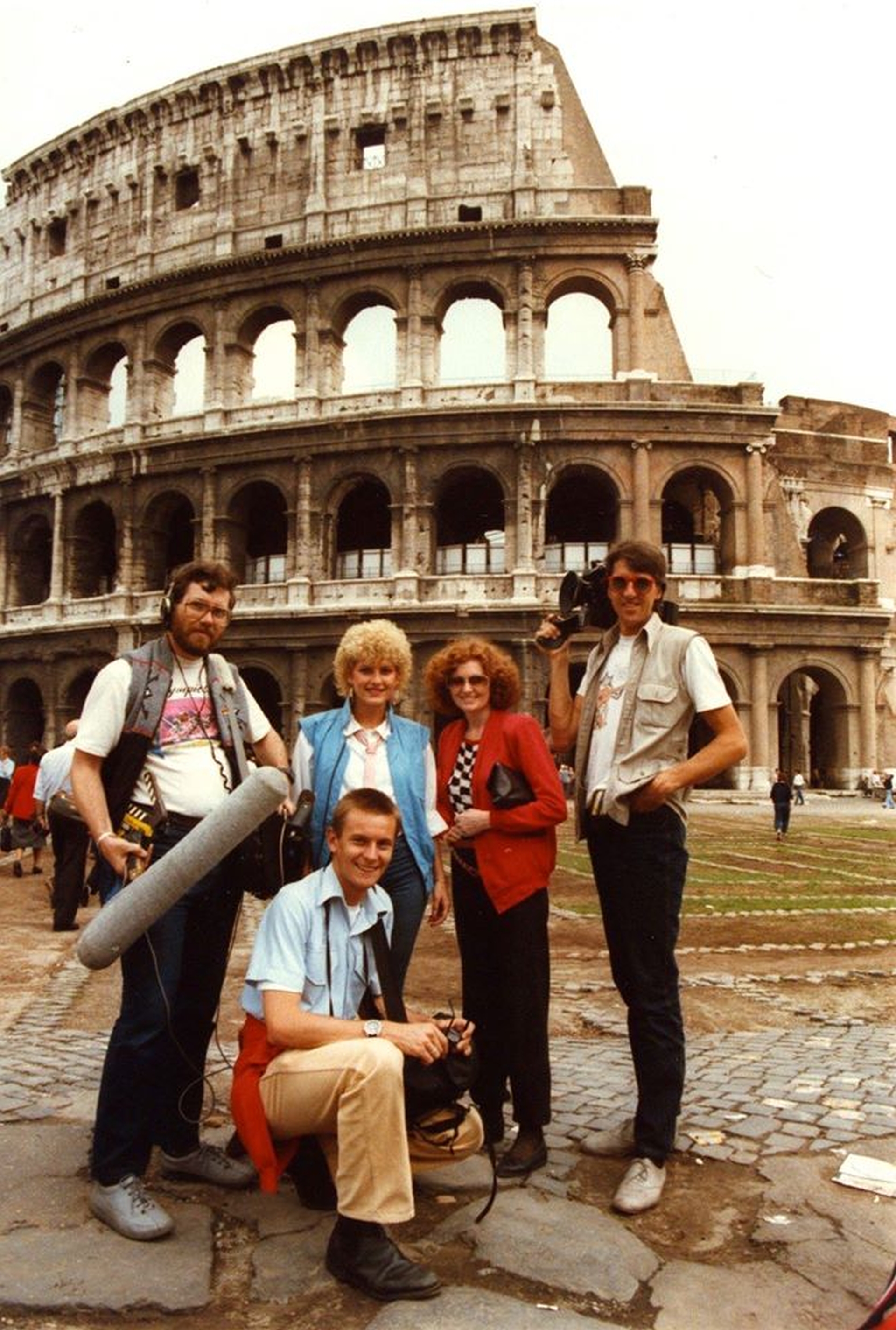 A film crew and reporters from Simon Townsend