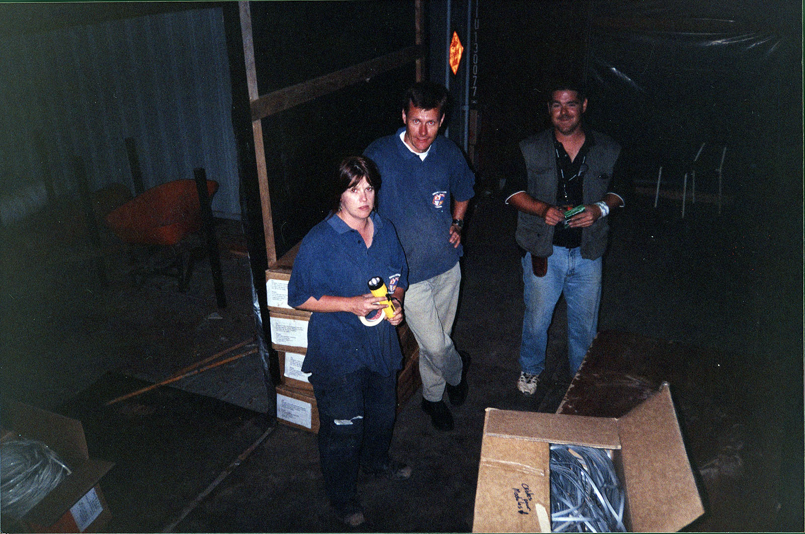 Karen with pyrotechnics crew in Canada