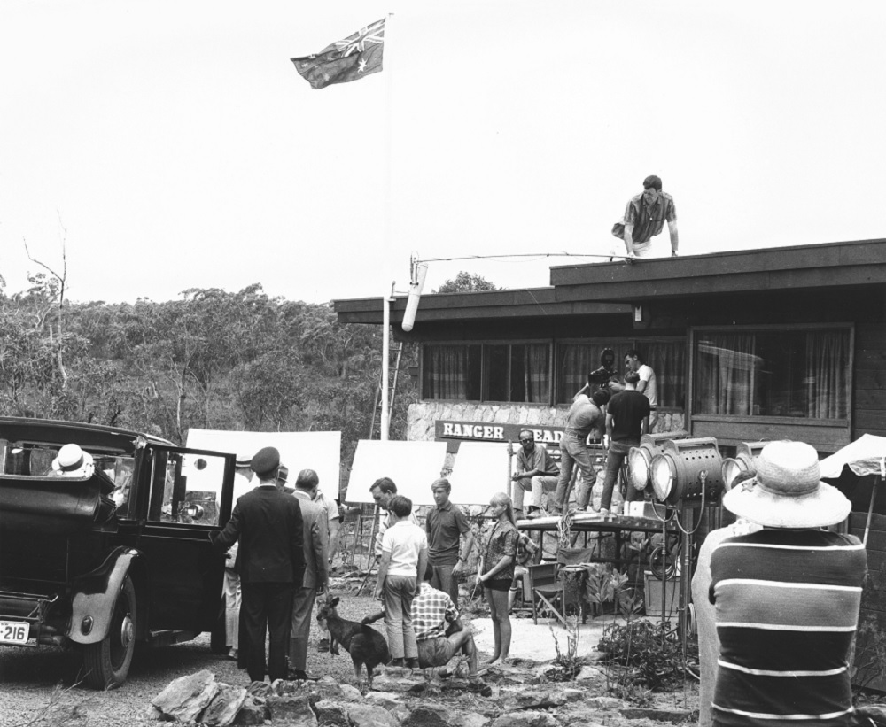 Skippy crew filming at Ranger Headquarters.