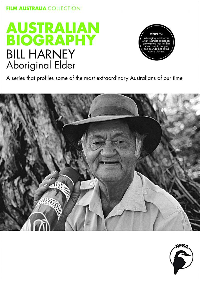 DVD cover of Australian Biography: Bill Harney featuring black and white photo of Bill Harney