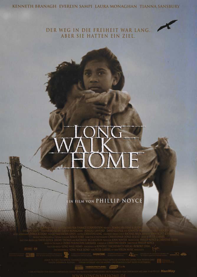 German film poster for Long Walk Home, AKA Rabbit-Proof Fence.
