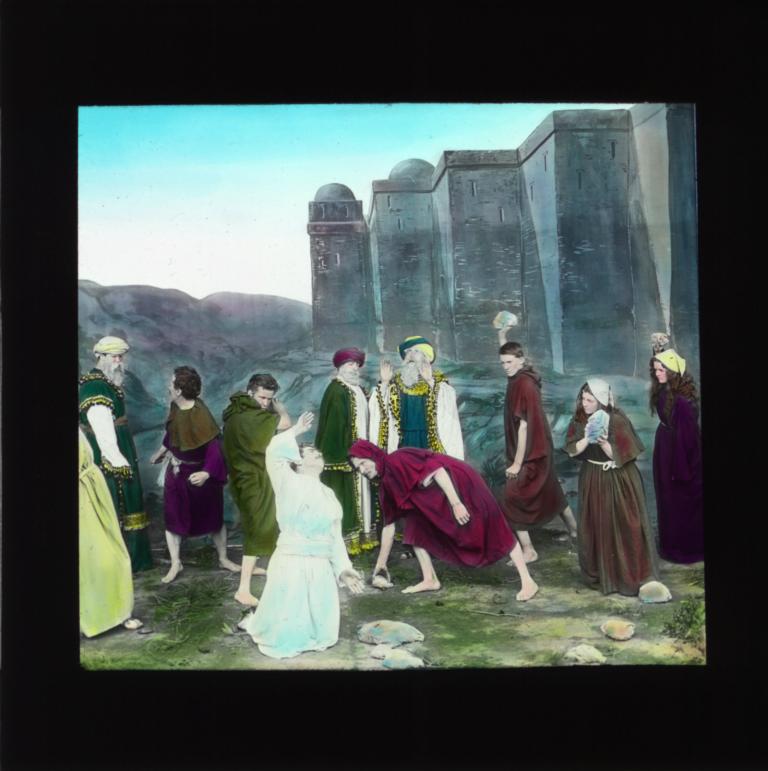 Martyr being stoned