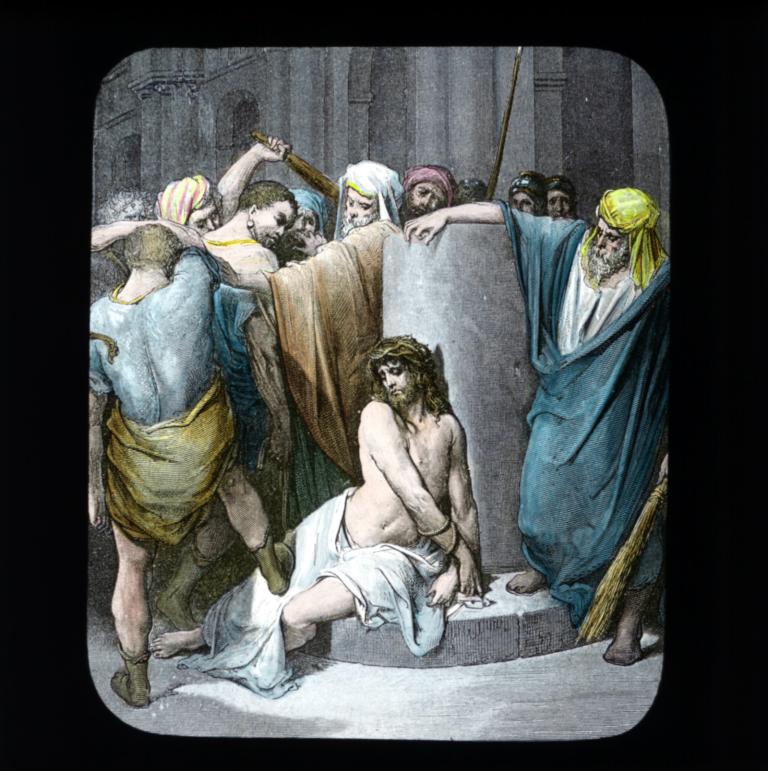 Christ seated surrounded by others