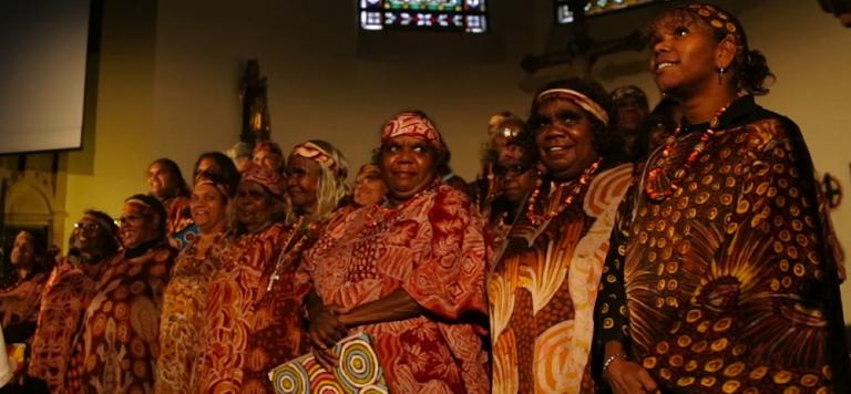The Central Australian Women’s Choir, 2017 Indigenous women's choir performing
