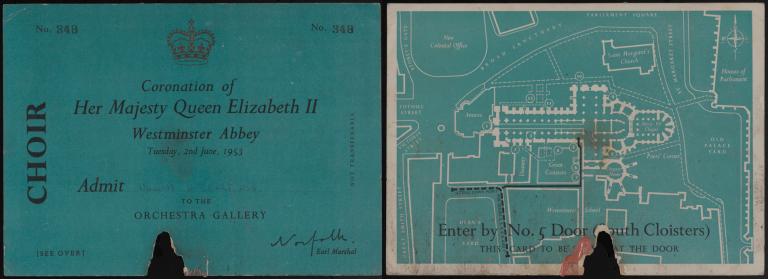 Front and back of an invitation