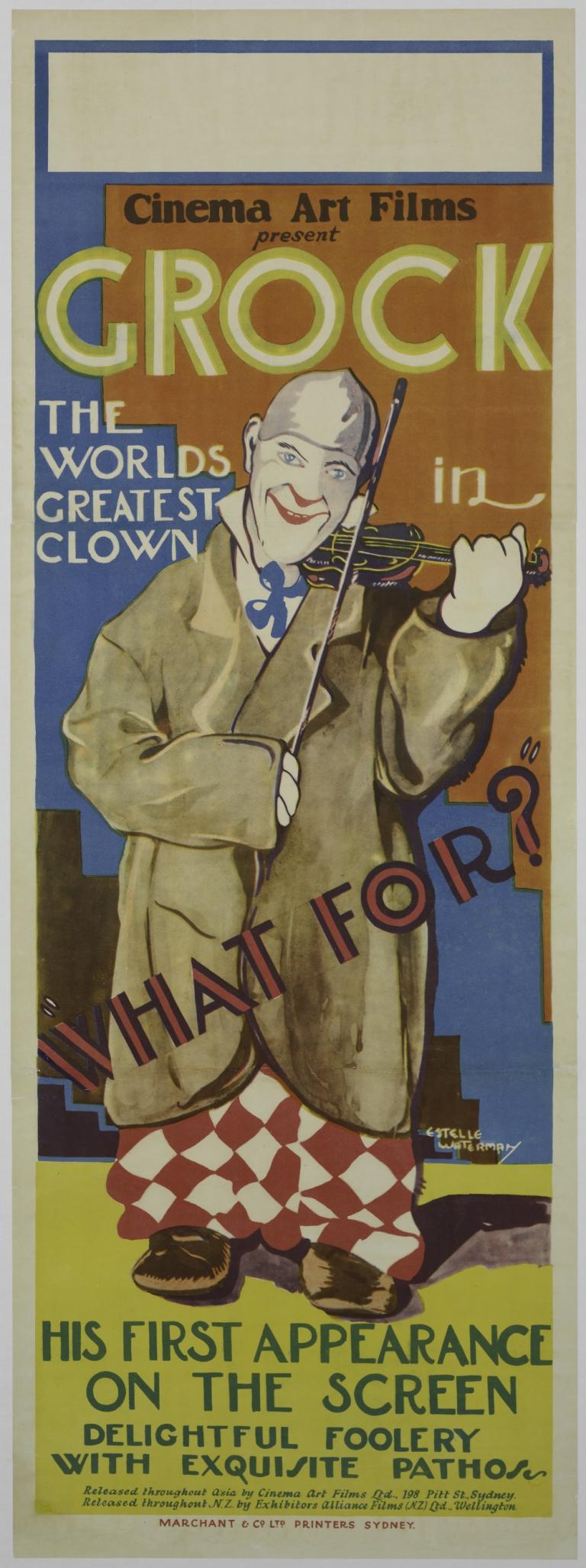 What for? The main image is of Charles Adrien Wettach as his clown character, Grock, playing a violin
