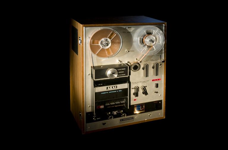 AKAI X 2000SD Combined Cassette and Cartridge Player, manufactured 1973