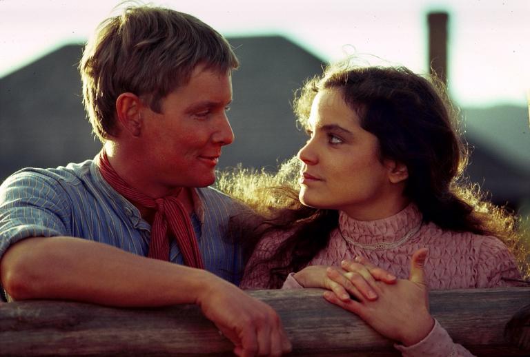 Close up of a young man and woman looking lovingly at each other