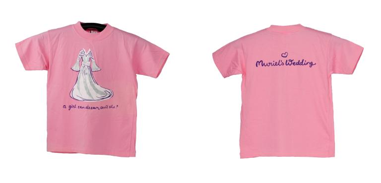 Cannes promotional t-shirt Cannes promotional t-shirt. Front 'a girl can dream, can't she?' Back heart symbol and Muriel's Wedding