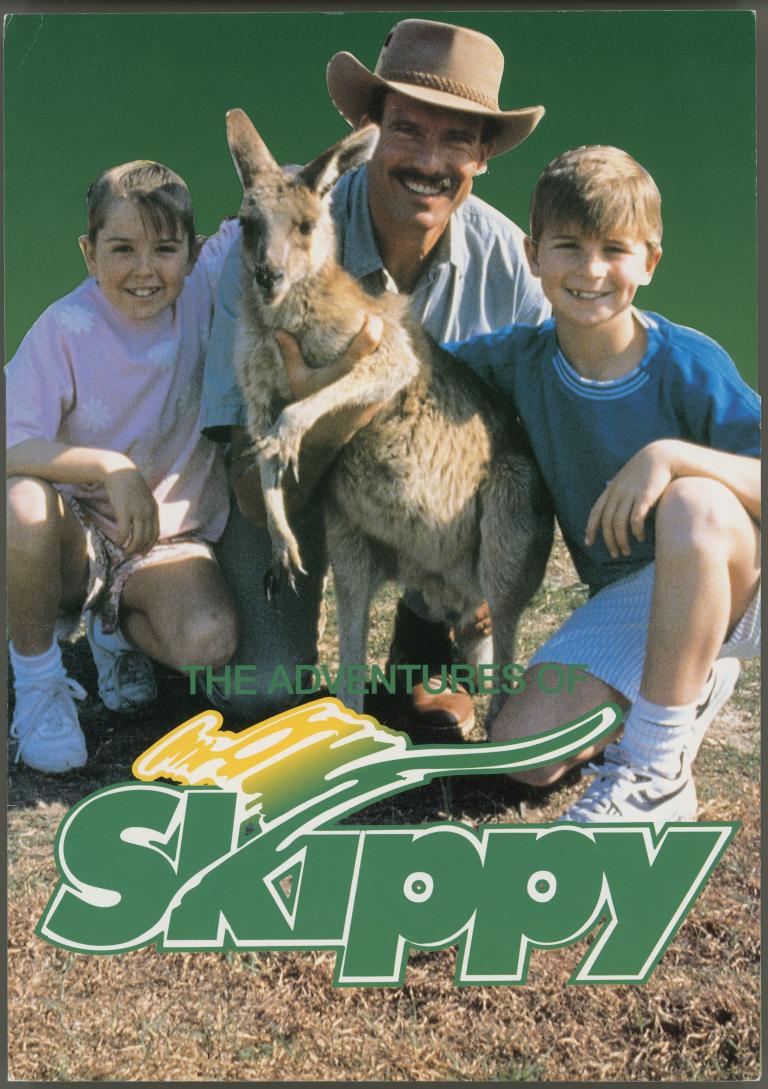 Bi-fold flyer featuring the main characters posing with Skippy. Includes synopsis and images from the series. Bi-fold flyer featuring the main characters posing with Skippy. Includes synopsis and images from the series.