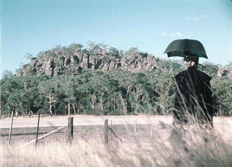 Mrs Appleyard looks at the rock Mrs Appleyard (Rachel Roberts) looks at the rock from a distance