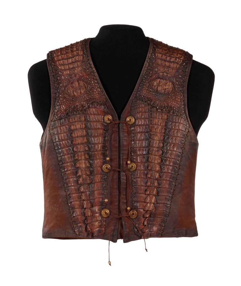 crocodile leather vest