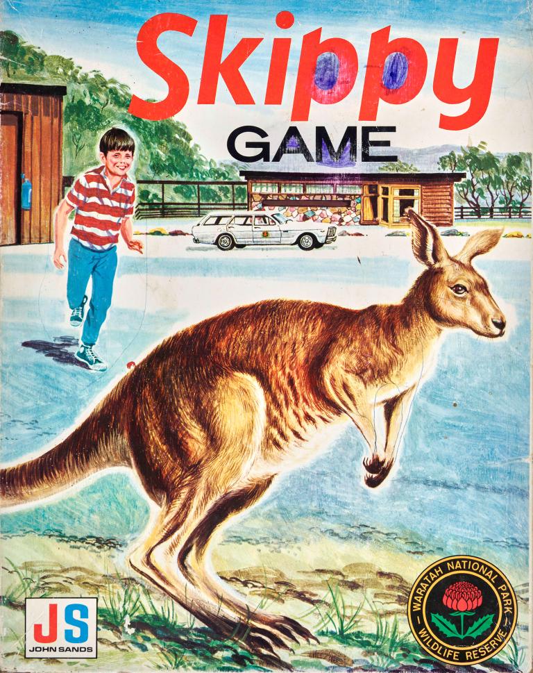 board game box with skippy the kangaroo on the front