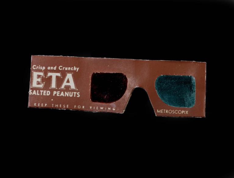 Metroscopix 3D glasses from 1952 with red and blue lenses