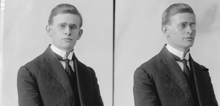 Double image studio portrait of Stuart Booty