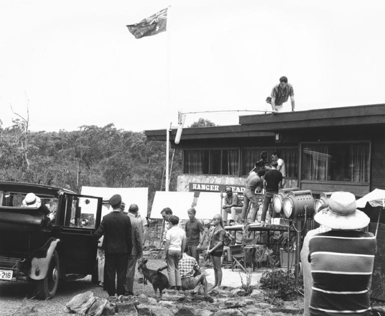 Skippy crew filming at Ranger Headquarters.