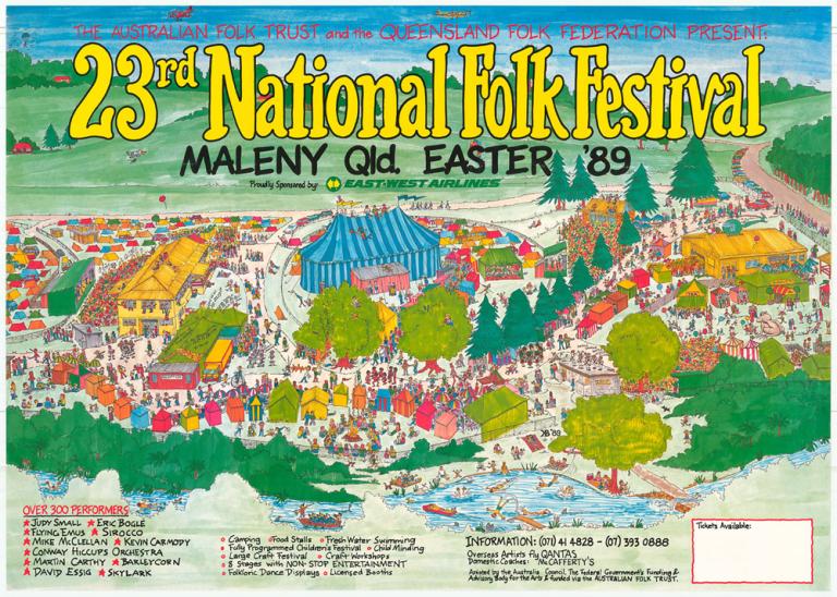 Maleny National Folk Festival poster National Film and Sound Archive