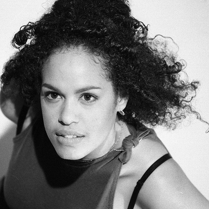 Christine Anu Black and white image of Christine Anu