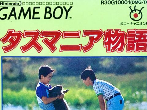 Cover of a Nintendo Game boy game featuring two boys holding a wombat