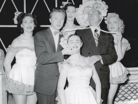 Graham Kennedy and Nicky with dancers
