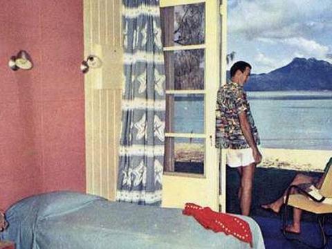 Hotel room on Hayman Island in the 1960s