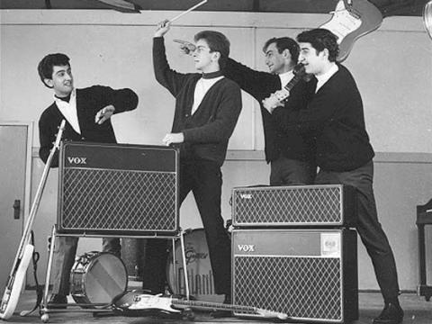 The Atlantics in a promotional photo for Vox amplifiers
