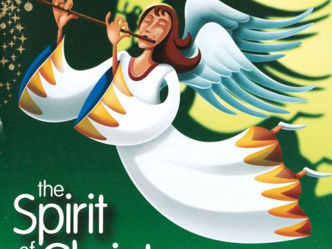 An album cover with an illustration of an angel playing a flute. Text reads 'The Spirit of Christmas 2004'.