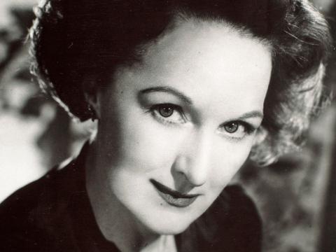 Close up of pianist Eileen Joyce, c1958