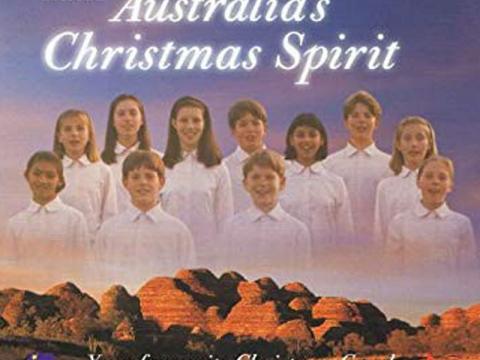 An album cover showing a children's choir. The text says 'Qantas presents Australia's Christmas Spirit'.