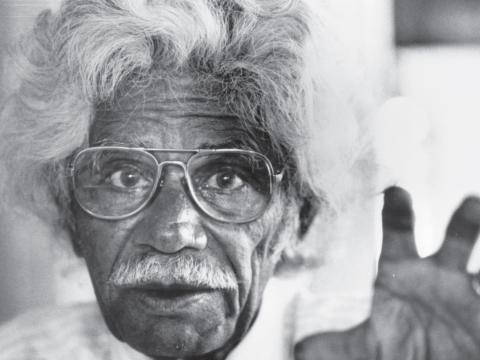 Black and white photo of Neville Bonner