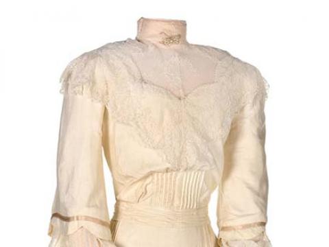 Detail of white dress worn by Judy Davis in My Brilliant Career