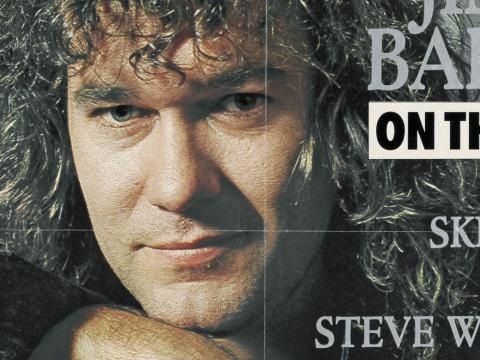 Cropped section of a magazine cover showing close up of Jimmy Barnes' face, resting his chin on his hand. Partial headlines can be seen on the right hand side.