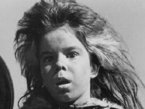 Close up a wild looking child