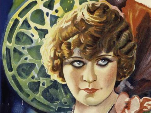A close-up of actress Betty Balfour on the poster for the 1929 film Paradise