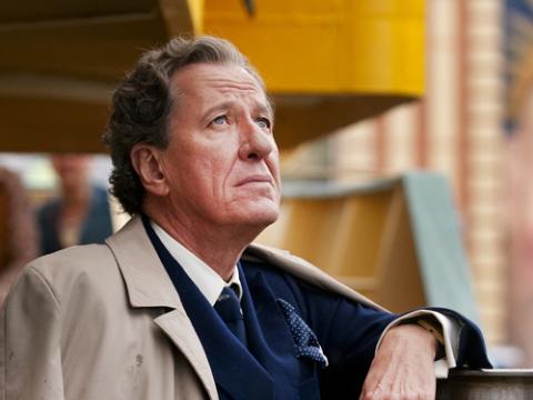 Geoffrey Rush as Basil Hunter on a ferry in Sydney.