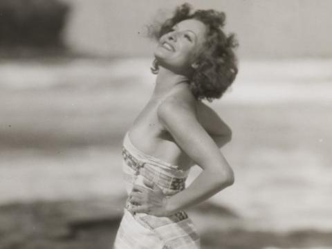 Charlotte Francis as Alma Lee after a morning swim.