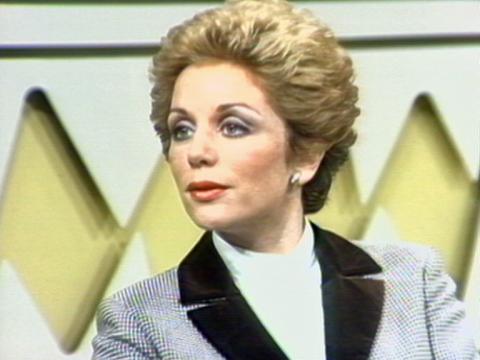 Ita Buttrose speaking in a studio backdrop.