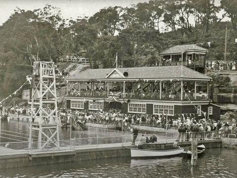 A swimming pool and stand in Sydney Harbour