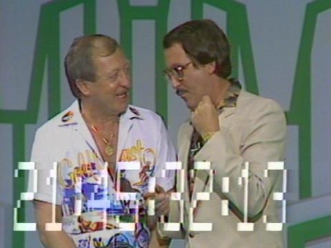 Graham Kennedy and 'Ugly' Dave Gray on the set of Celebrity Tattletales
