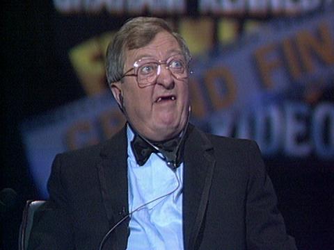 Graham Kennedy without his upper dental plate revealing no front teeth