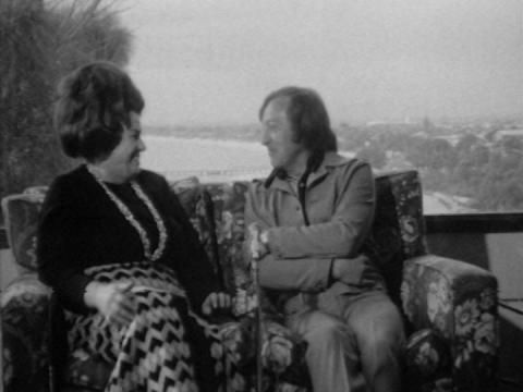 Vi Greenhalf interviewing Graham Kennedy