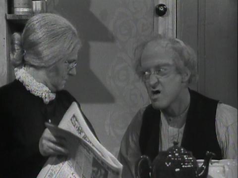 Rosie Sturgess and Graham Kennedy as the characters Joyce and George Wilson