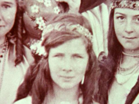 An image of the filmmaker's mother as a young woman