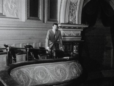 1962, Actor Thomas Mitchell in New York's Ambassador Theater - Historic Images