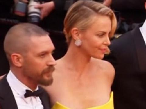 Tom Hardy and Charlize Theron at the premiere in Cannes