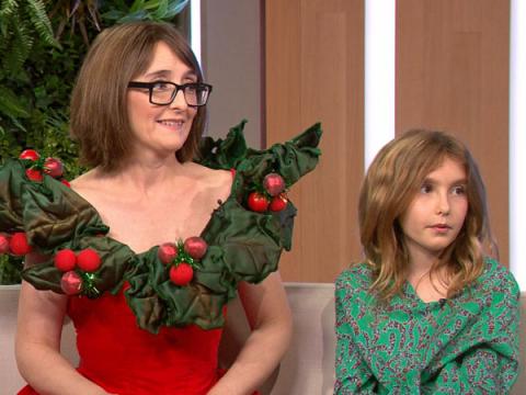 Katie Little appears on a talk show with her daughter Charlotte.